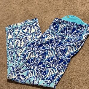 Lilly Pulitzer Blue and White Patterned Leggings